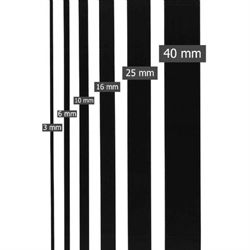 Satinbånd  - Sort fv. 725 - 16 mm